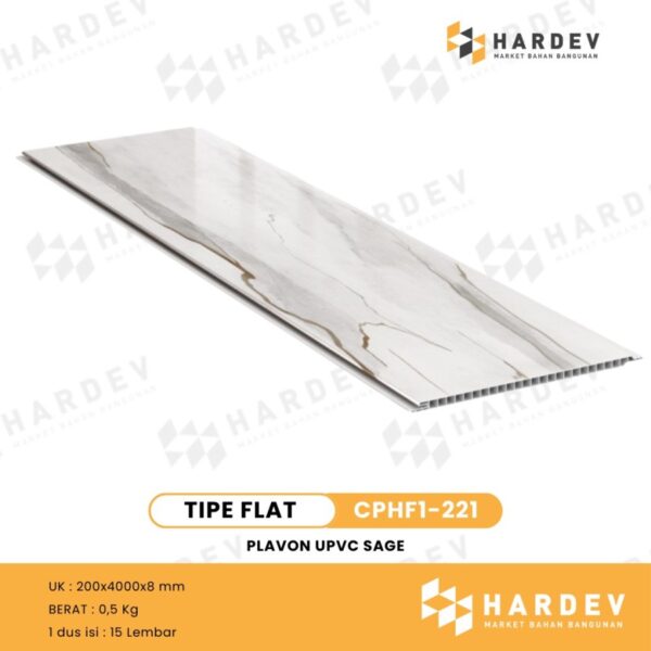SAGE | PLAFON UPVC CPHF1-221 dan CPHT1-221 Glossy | Per Box