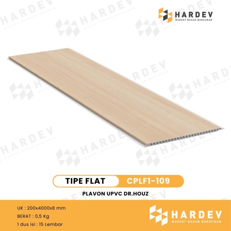 DR.HOUZ - UPVC Ceiling Panel | Plafon UPVC | CPLF1-109 dan CPLT1-109 DOFF | Per Box