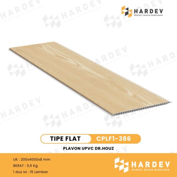 DR.HOUZ - UPVC Ceiling Panel | Plafon UPVC | CPLF1-386 dan CPLT1-386 DOFF | Per Box