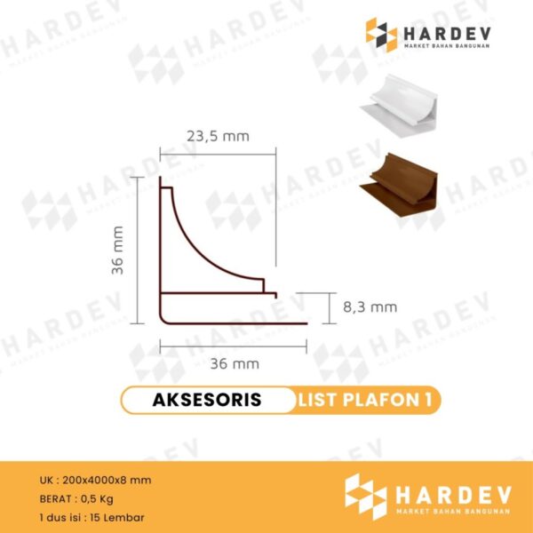 SAGE | Aksesoris Ceiling Panel PLAFON | LIST PLAFON 1 dan LIST MINIMALIS